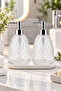 Royal Liquid Soap Dispenser 2Nd Generation with Stand Transparent-Chrome/White Base • Lavatory Bathroom Kitchen Countertop Elegance Glass Soap Dispenser Liquid Soap Dispenser Soap Pump Kitchen Liquid Soap Dispenser Glass Detergent Dispenser Decorative