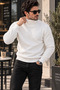 Men's Sweater with High Collar, 3 Pieces - 3