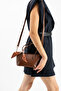 Tan Women's Adjustable Strap Hand and Shoulder Bag - 2