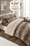 Leopard Double Size Fluffy Bedding Set with Fitted Sheet | Dowry Set