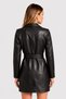 Farah Genuine Leather Women's Black Trench Coat - Stylish Leather Coat with Belt - 2