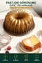 Thick Cast Cake Mold, Corrugated Gold, 25 cm Diameter, Non-Stick Bundt Cake Mold, with Whisk as a Gift - 3