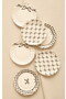 Black Bow Luxury Ceramic Cake Set for 6 People Cake Plate (20 cm) - 2