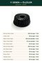 Thick Cast Cake Mold with Narrow Grooves, Black, 24 cm Diameter, Non-Stick Bundt Cake Mold with Whisk, Gift Included - 5