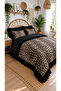 Leopard Ruffle Double Duvet Cover Set |   200 X 220 cm - 2