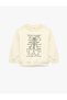 Printed Long Sleeve Crew Neck Sweatshirt