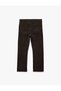 Cotton Slim Fit Buttoned Pocket Flared Crop Jean Trousers - Kick Flare Jeans - 5
