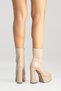 Nude Patent Leather Double Platform Special Design Women's Boat Shoes Mojo - 8