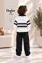 Boys' Black Denim Pants and Knitted Sweater Two-Piece Set - Holiday Collection - 3