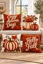 Autumn-Themed Pumpkin Pattern 43X43 (Double Sided)