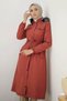 Fleece Inside 0880 Coat with Pocket Flaps - Tile - 5