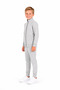Boy's Cotton Stand Collar Tracksuit Set 26104 - Gray Melange - 3