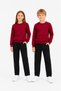 Unisex children's cycling collar tracksuit set burgundy-301