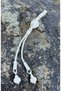 Silver Kazaziye Two Hanging Rosary with Tassel and Ball Detail in the Middle - 6