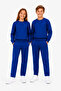 Unisex Children's Cotton Crew Neck Tracksuit Set Cobalt Blue-301