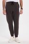 Unisex relaxed fit fleece-lined sweatpants with 3 pockets and elasticated jogger cuffs - brown - 2