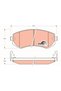 Brake pad set, disc brake GDB3208 - 3