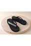 Luna Women's Black Silver Stone Special Design Platform Flip-Flops Summer Beach Slippers – 4.5 cm - 5
