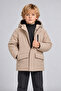 Boy's Stone Fur Water and Windproof Hooded 3 Winter Coats & Parkas - 4