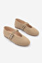 Women's Cross Strap Ballerinas Niroza Beige Suede - 5