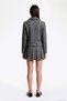 Wide Pleated Tweed Mini Skirt Anthracite - 5