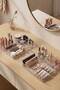 12 Piece Transparent Modular Storage Set - Drawer and Makeup Organizer