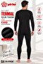 Men's Warm, Anti-Sweat, Long-Sleeved Black Thermal Underwear Set (with Socks as a Gift) - 5
