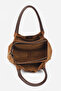 Jude Suede Genuine Leather Women's Shoulder Bag Large Volume College Daily Bag - 5