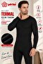 Men's Warm, Anti-Sweat, Long-Sleeved Black Thermal Underwear Set (with Socks as a Gift) - 4