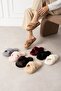 Krossa White Cross-Strapped Plush Women's Winter House Slippers - 4