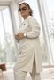 Tricoted Fabric with Rips, Slit Tunic, Elastic Waist Pants, Plus Size, Double Tricoted Set - 5
