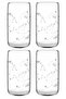 420039 Glass Set of 4 Zodiac Sign Written 540cc Patterned Water Soft Drink Glasses - 2