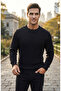 Premium Black Crew Neck Men's Knitwear Sweater - 8