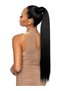 Long Straight Ponytail Extension Wrap Around Off Black Synthetic Hair Extensions One Piece Hairpiece Pony Tail Extension for Women - 3