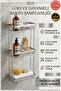 Chrome Stainless Steel Sus304 Quality Taci 3-Piece Shampoo Dispenser Bathroom Shelf