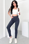 Women's Dark Gray Super Skinny Fit Stretchy Lycra High Waist Jean Jeans Jenni̇e-2012 - 2