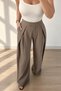 Women's Camel Fit Lyocell Fabric Trousers High Waist