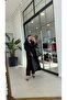 Line Lined Maxi Length Trench Jacket Black - 3