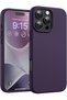 iPhone 16 Pro Max Case Velvet Inside Camera Raised Launch Silicone Cover Deep Purple