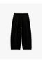 Elastic Waist, Lace-Up, Pocketed Fabric Barrel Trousers - 5