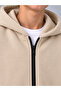 Unisex Children's Beige Zippered Cardigan 3-Ply Thick (Thick-Winterly) - 3