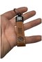Fiat Written and Logo Keychain (Brown) Thermo Leather Length 8 cm Width 2.5 cm
