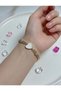 White Heart Enamel Bracelet