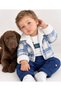 Montlu Suit Lumberjack Fur Inside Teddy Bear Printed Badi Lycra Gabardine Trousers 3-Piece Winter Baby Boy/