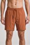 Men's Tile Elastic Waist Lace-Up Swim Shorts