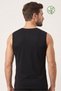 Men's Black Bamboo V-Neck Zero Sleeve T-Shirt - 3