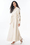 Embroidered Cotton Maxi Dress Cream