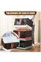 3 Pack Stackable Storage Boxes with Lids and Doors,Folding Plastic Organizers with Wheels for Closet and Kitchen - 8