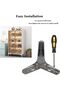 17 CM Shiny Chrome Metal Furniture Legs,Triangle Metal Feet for Sofa and Cabinet,Set of 8 - 3