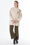 100% Cotton Hakim Collar Tunic Cream